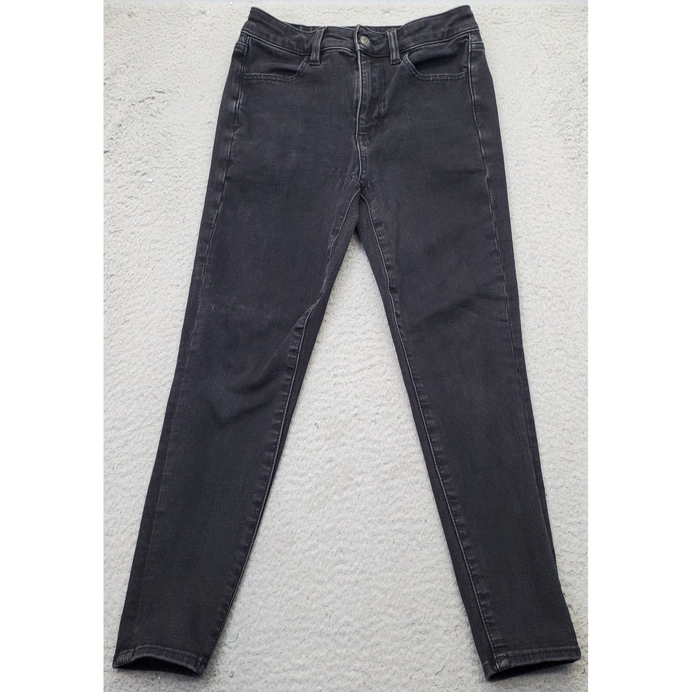 American Eagle Jeans Womens 4 Black 360° Next Level Stretch Skinny Fit Dark Wash